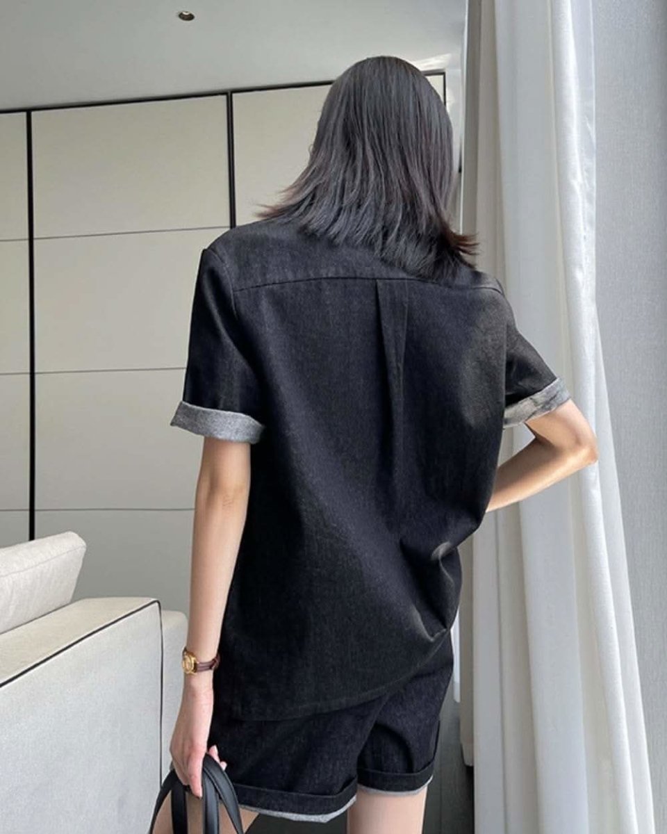 【動画あり】スタイリッシュデニムシャツ＆パンツセットアップ - select store mirror me【動画あり】スタイリッシュデニムシャツ＆パンツセットアップ133967282mirror meselect store mirror me133967282S
