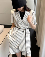 【上質】【動画あり】コットンリネンストライプジャケット＆パンツセットアップ - select store mirror me【上質】【動画あり】コットンリネンストライプジャケット＆パンツセットアップ133969455mirror meselect store mirror me133969455S