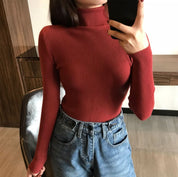 【カラー展開豊富】【動画あり】タートルネックシンプルコットンリブニット　１４色展開 - select store mirror me【カラー展開豊富】【動画あり】タートルネックシンプルコットンリブニット　１４色展開248557222mirror meselect store mirror me248557222ホワイト