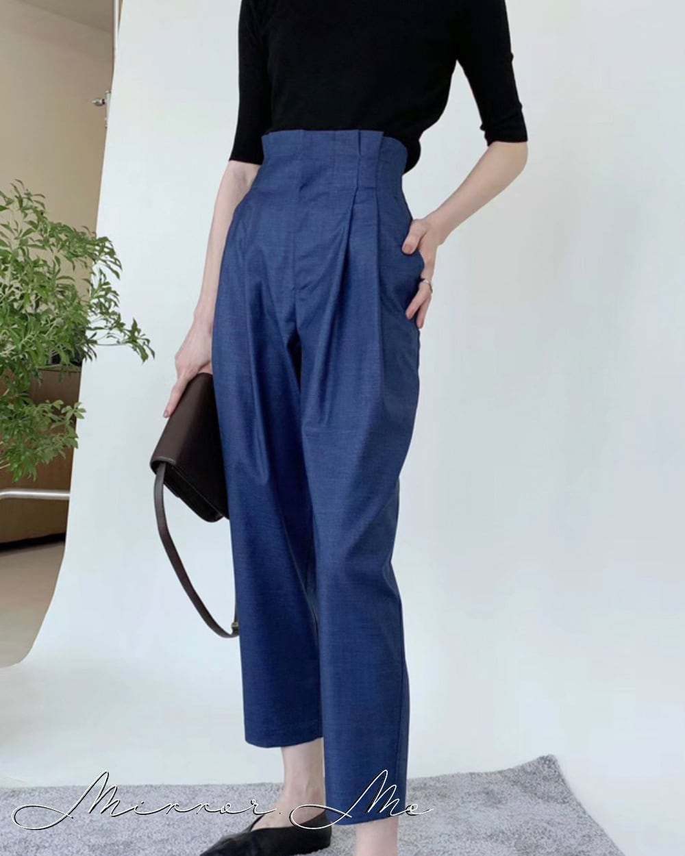 ハイウエストタックソフトプリーツパンツ - select store mirror meハイウエストタックソフトプリーツパンツ148173757mirror meselect store mirror me148173757S