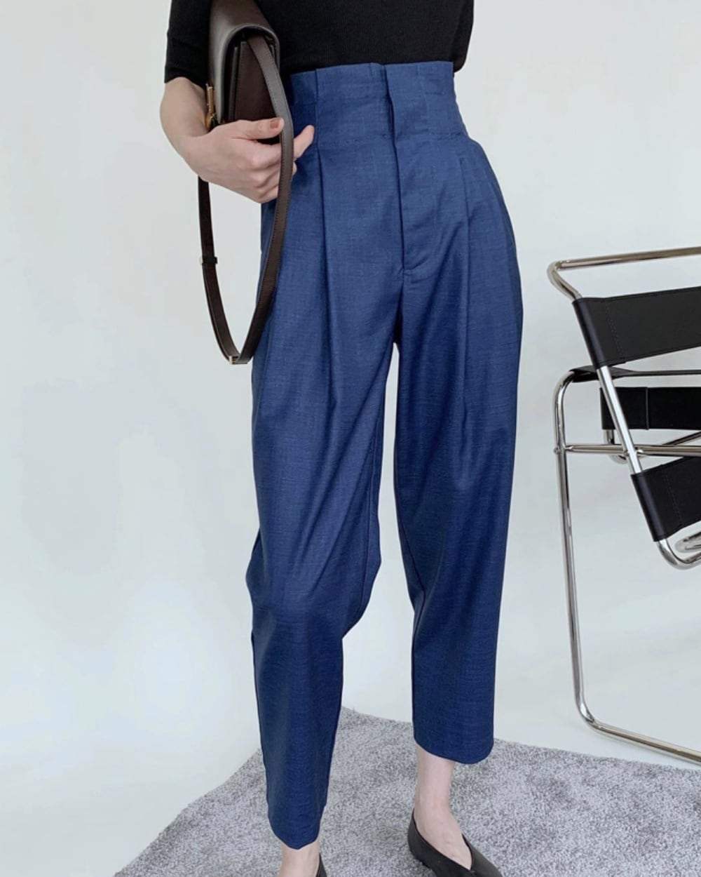 ハイウエストタックソフトプリーツパンツ - select store mirror meハイウエストタックソフトプリーツパンツ148173757mirror meselect store mirror me148173757S