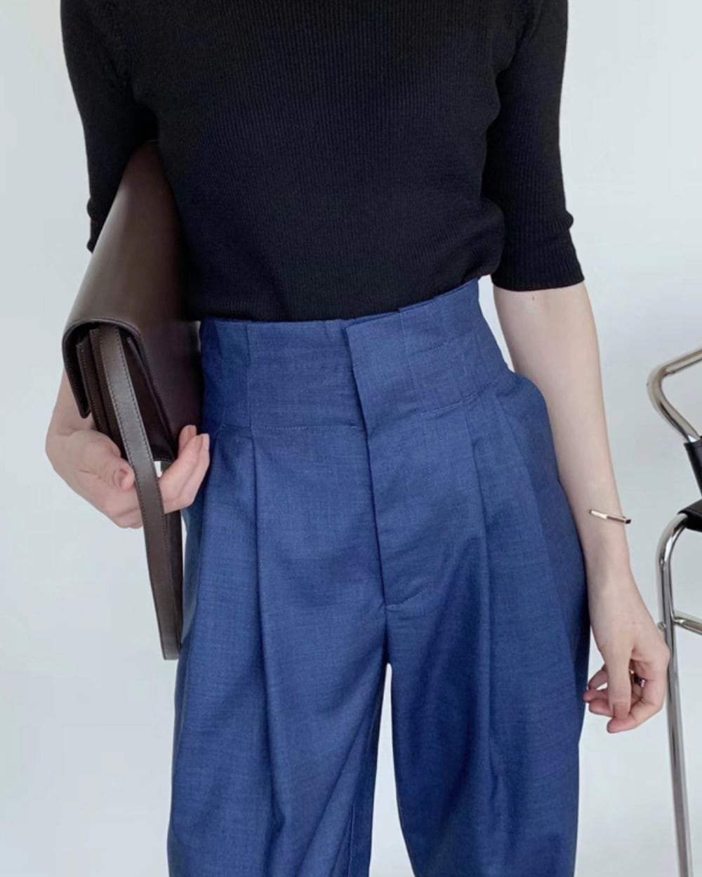 ハイウエストタックソフトプリーツパンツ - select store mirror meハイウエストタックソフトプリーツパンツ148173757mirror meselect store mirror me148173757S