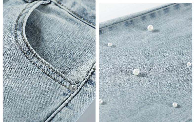 ハイウエストパールフレアジーンズ