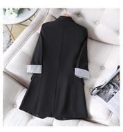 切り返し袖ストライプ美ラインジャケット　２色展開