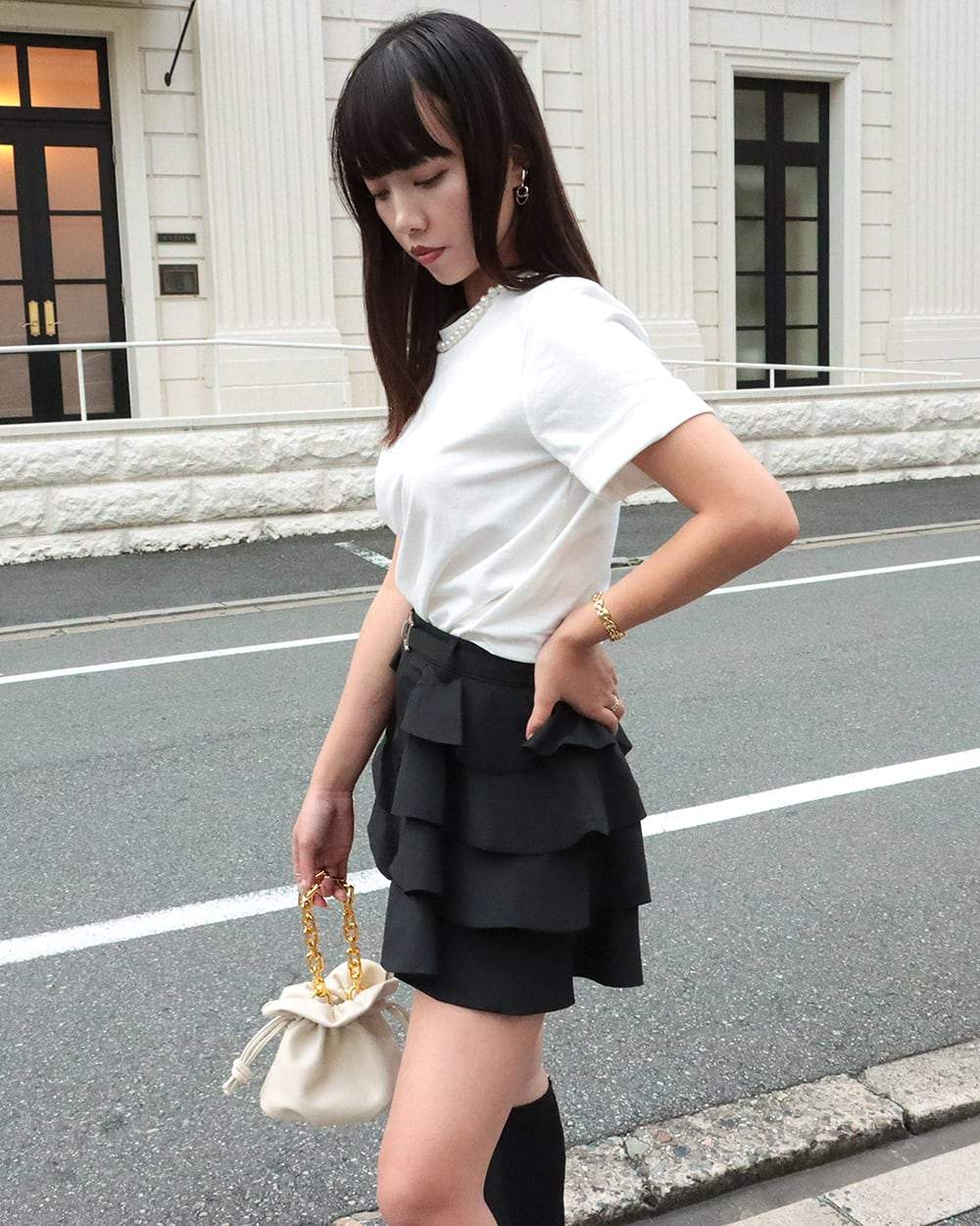 【動画あり】シルバーバックルベルト付きティアードフリルパンツ - select store mirror me【動画あり】シルバーバックルベルト付きティアードフリルパンツ151508153mirror meselect store mirror me151508153S