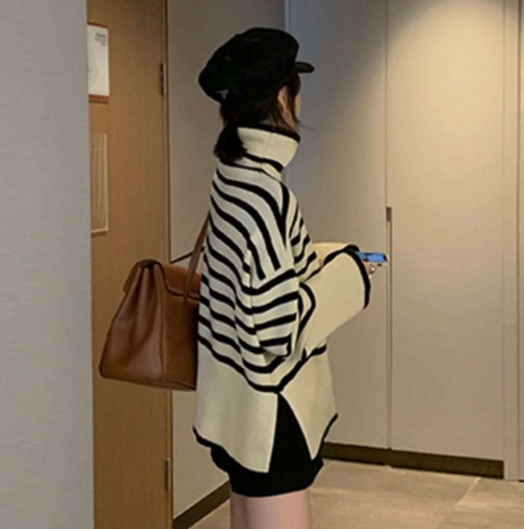 タートルネックボーダースリットニット - select store mirror meタートルネックボーダースリットニット154279026mirror meselect store mirror me154279026S