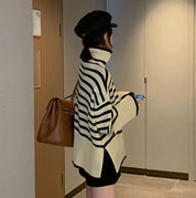 タートルネックボーダースリットニット - select store mirror meタートルネックボーダースリットニット154279026mirror meselect store mirror me154279026S
