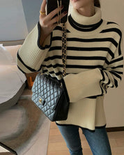 タートルネックボーダースリットニット - select store mirror meタートルネックボーダースリットニット154279026mirror meselect store mirror me154279026S