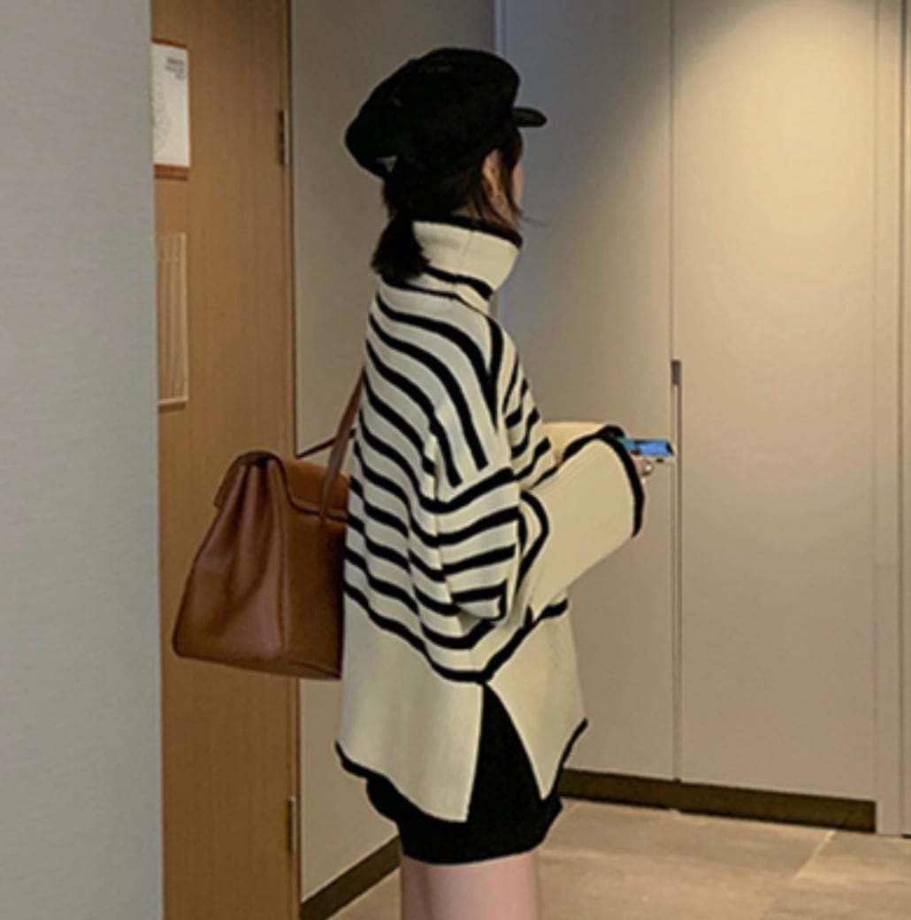 タートルネックボーダースリットニット - select store mirror meタートルネックボーダースリットニット154279026mirror meselect store mirror me154279026S