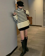 タートルネックボーダースリットニット - select store mirror meタートルネックボーダースリットニット154279026mirror meselect store mirror me154279026S