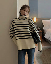 タートルネックボーダースリットニット - select store mirror meタートルネックボーダースリットニット154279026mirror meselect store mirror me154279026S