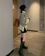 タートルネックボーダースリットニット - select store mirror meタートルネックボーダースリットニット154279026mirror meselect store mirror me154279026S