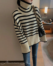 タートルネックボーダースリットニット - select store mirror meタートルネックボーダースリットニット154279026mirror meselect store mirror me154279026S