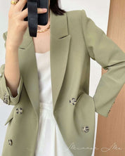 ＜サイズ展開豊富！＞ダブルブレストアースカラーオーバージャケット - select store mirror me＜サイズ展開豊富！＞ダブルブレストアースカラーオーバージャケット154281615mirror meselect store mirror me154281615XS