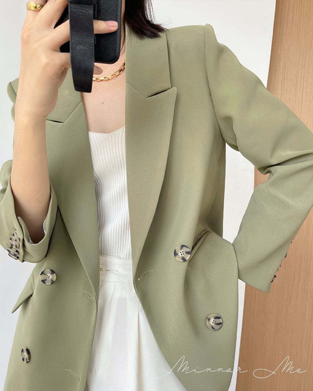 ＜サイズ展開豊富！＞ダブルブレストアースカラーオーバージャケット - select store mirror me＜サイズ展開豊富！＞ダブルブレストアースカラーオーバージャケット154281615mirror meselect store mirror me154281615XS