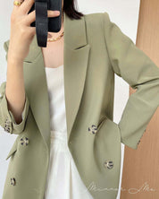 ＜サイズ展開豊富！＞ダブルブレストアースカラーオーバージャケット - select store mirror me＜サイズ展開豊富！＞ダブルブレストアースカラーオーバージャケット154281615mirror meselect store mirror me154281615XS