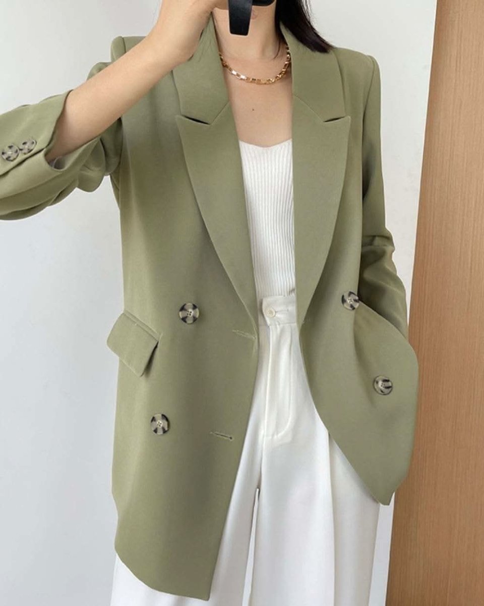 ＜サイズ展開豊富！＞ダブルブレストアースカラーオーバージャケット - select store mirror me＜サイズ展開豊富！＞ダブルブレストアースカラーオーバージャケット154281615mirror meselect store mirror me154281615XS
