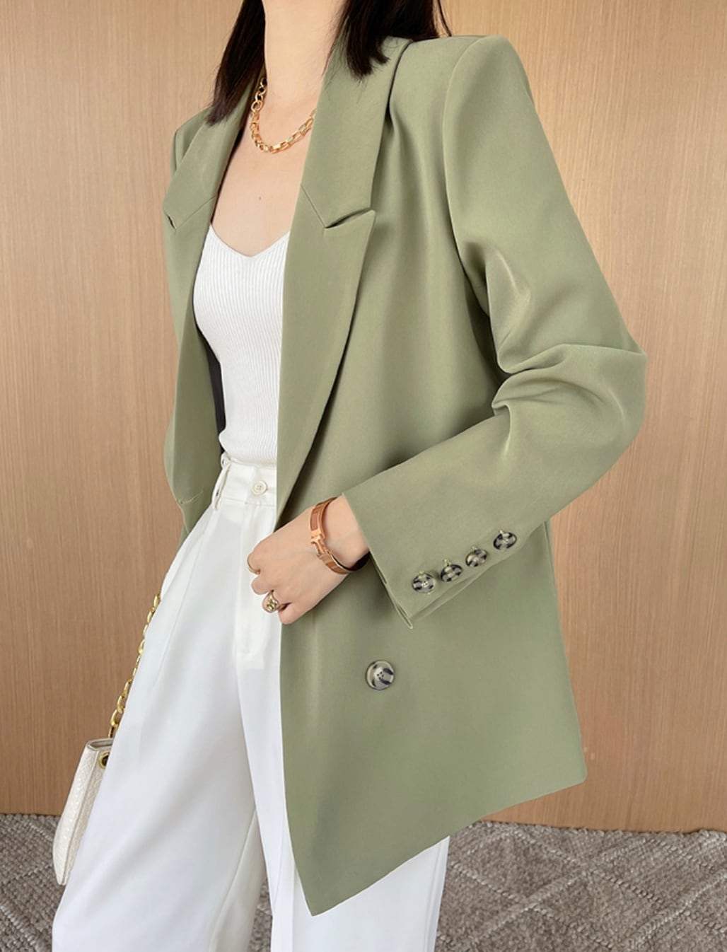 ＜サイズ展開豊富！＞ダブルブレストアースカラーオーバージャケット - select store mirror me＜サイズ展開豊富！＞ダブルブレストアースカラーオーバージャケット154281615mirror meselect store mirror me154281615XS