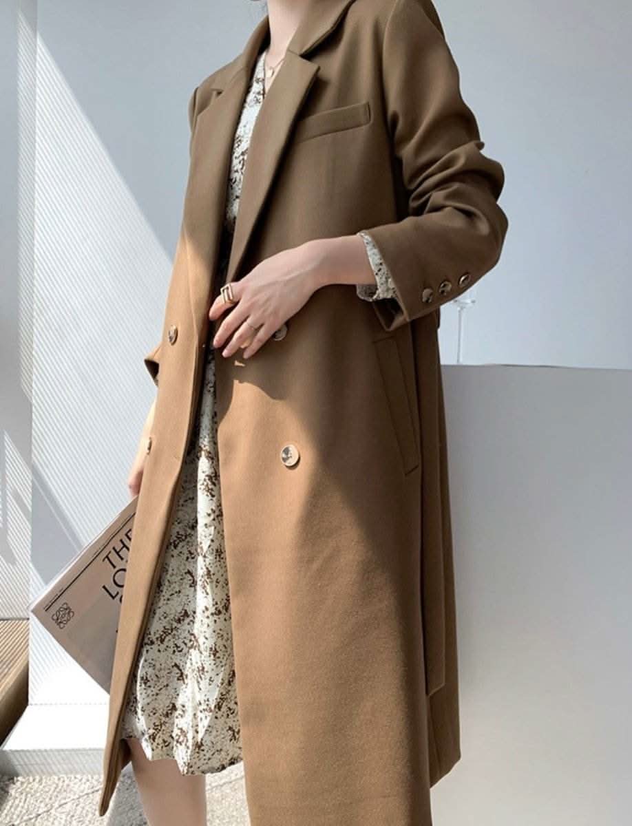 ブラウンベージュ美ラインチェスターコート - select store mirror meブラウンベージュ美ラインチェスターコート154382070mirror meselect store mirror me154382070S