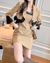 【動画あり】ブラックリボンミニ丈ジャケット＆ベアトップワンピースセットアップ - select store mirror me【動画あり】ブラックリボンミニ丈ジャケット＆ベアトップワンピースセットアップ155469309mirror meselect store mirror me155469309S