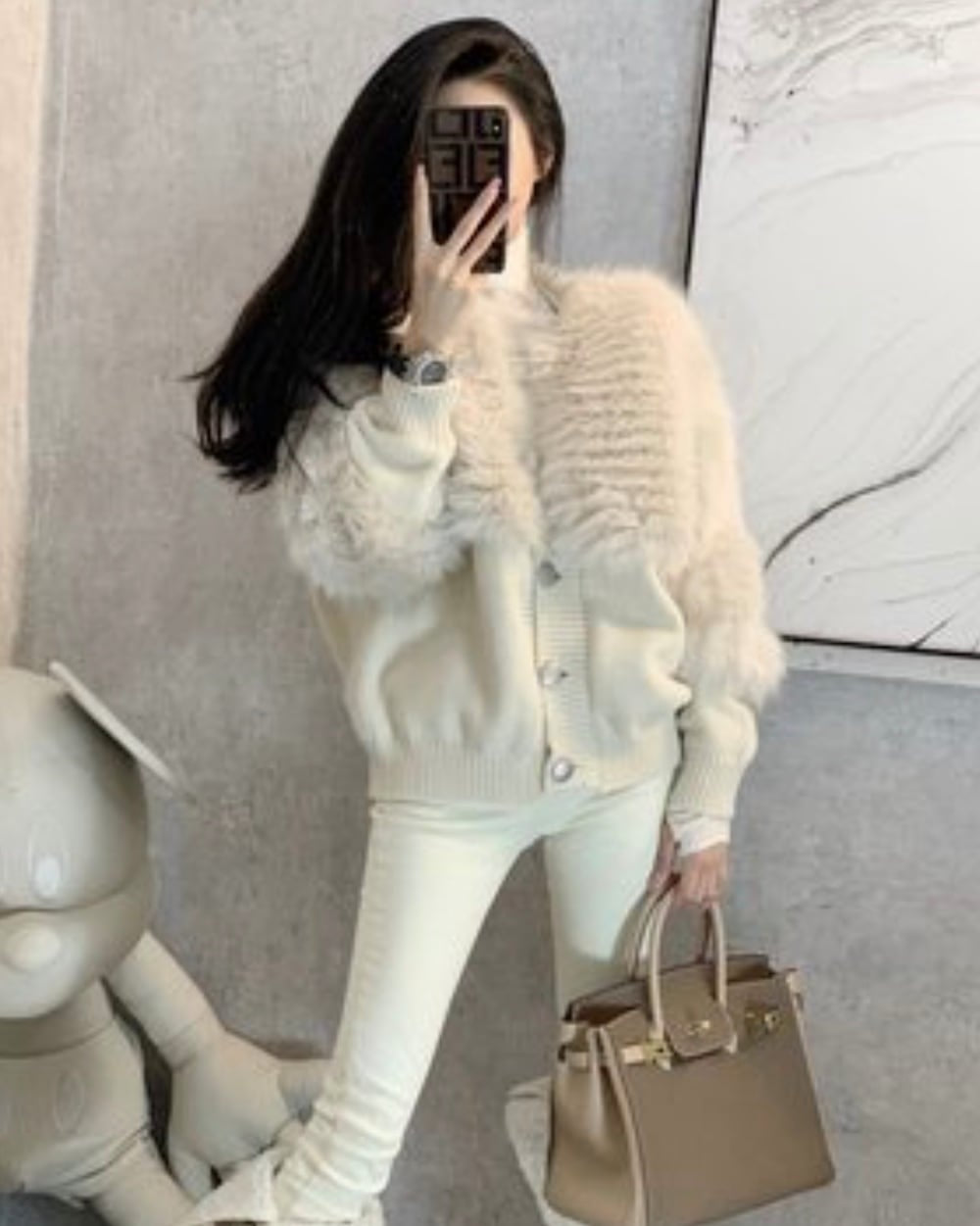 【上質】ボリュームファー切り替えニットカーディガン - select store mirror me【上質】ボリュームファー切り替えニットカーディガン156155440mirror meselect store mirror me156155440S