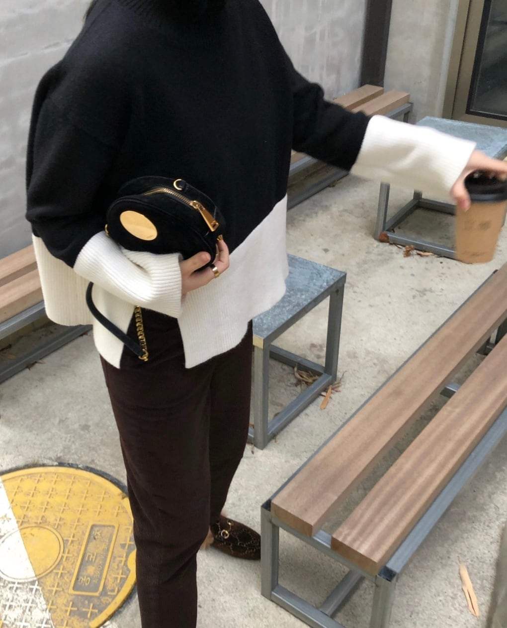 タートルネックスリットコントラストニット - select store mirror meタートルネックスリットコントラストニット160197332mirror meselect store mirror me160197332S