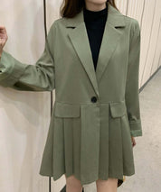 【動画あり】くすみグリーンフロントプリーツデザインジャケット - select store mirror me【動画あり】くすみグリーンフロントプリーツデザインジャケット163599564mirror meselect store mirror me163599564S
