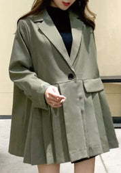 【動画あり】くすみグリーンフロントプリーツデザインジャケット - select store mirror me【動画あり】くすみグリーンフロントプリーツデザインジャケット163599564mirror meselect store mirror me163599564S