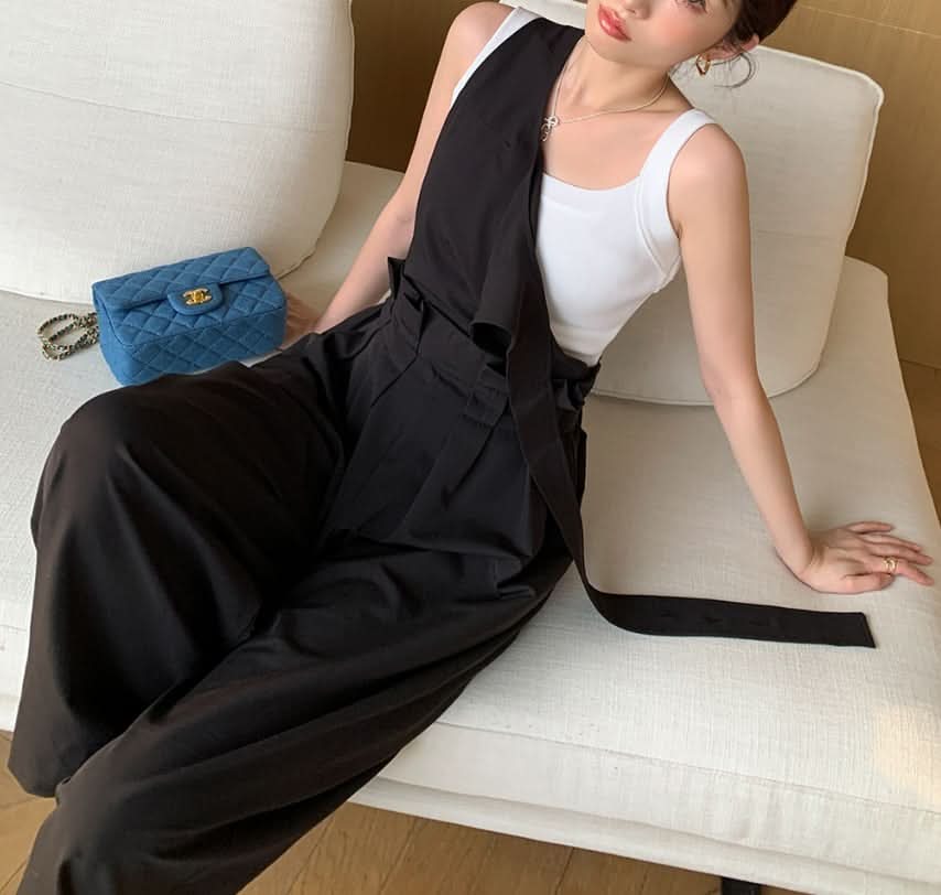 ブラックサロペットバックオープンロンパース - select store mirror meブラックサロペットバックオープンロンパース178987560mirror meselect store mirror me178987560S