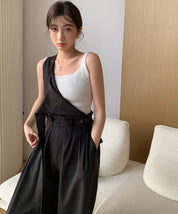 ブラックサロペットバックオープンロンパース - select store mirror meブラックサロペットバックオープンロンパース178987560mirror meselect store mirror me178987560S