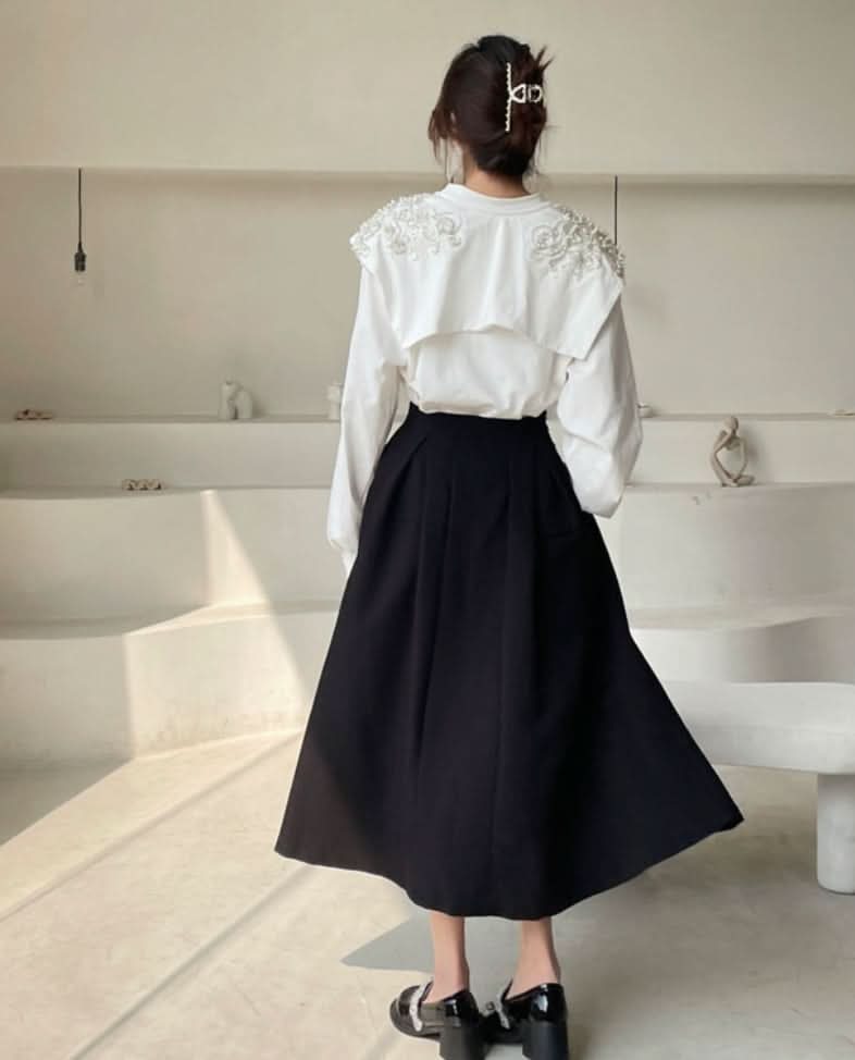 ビジューカラーセーラーホワイトブラウス - select store mirror meビジューカラーセーラーホワイトブラウス180924063mirror meselect store mirror me180924063S