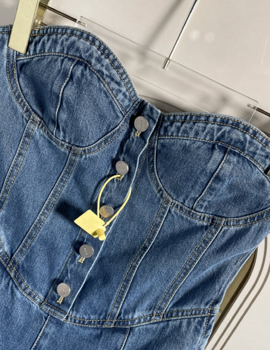 ベアカップデニムロンパース - select store mirror meベアカップデニムロンパース185491072mirror meselect store mirror me185491072S