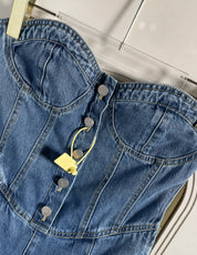 ベアカップデニムロンパース - select store mirror meベアカップデニムロンパース185491072mirror meselect store mirror me185491072S