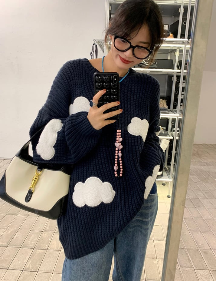 【動画あり】クラウドデザインニットセーター - select store mirror me【動画あり】クラウドデザインニットセーター186803209mirror meselect store mirror me186803209S