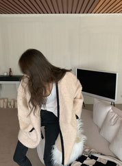 ウールバイカラーラインニットカーディガン - select store mirror meウールバイカラーラインニットカーディガン186884748mirror meselect store mirror me186884748S