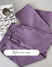 くすみパープルストレートデニムパンツ - select store mirror meくすみパープルストレートデニムパンツ188703111mirror meselect store mirror me188703111S