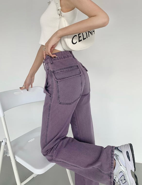 くすみパープルストレートデニムパンツ - select store mirror meくすみパープルストレートデニムパンツ188703111mirror meselect store mirror me188703111S