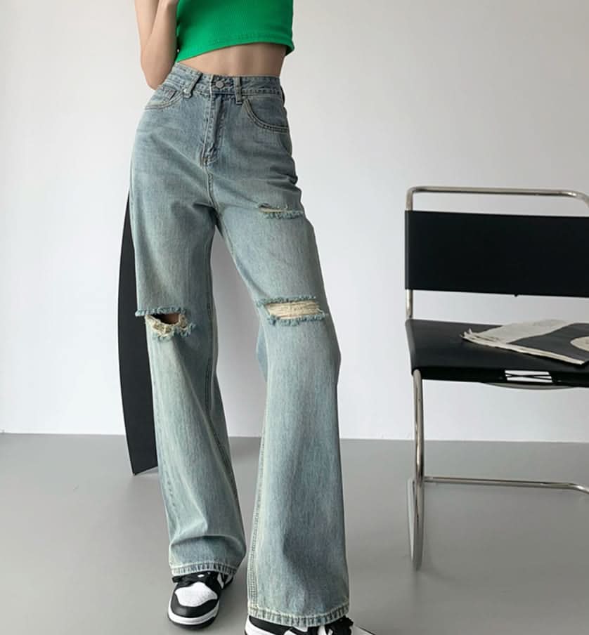 ボーイズダメージカットライトカラーデニムパンツ - select store mirror meボーイズダメージカットライトカラーデニムパンツ188910897mirror meselect store mirror me188910897S