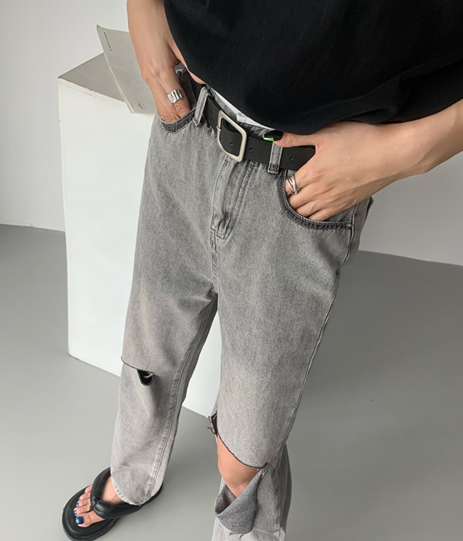ハイダメージカットオープンデニムパンツ - select store mirror meハイダメージカットオープンデニムパンツ189324430mirror meselect store mirror me189324430S