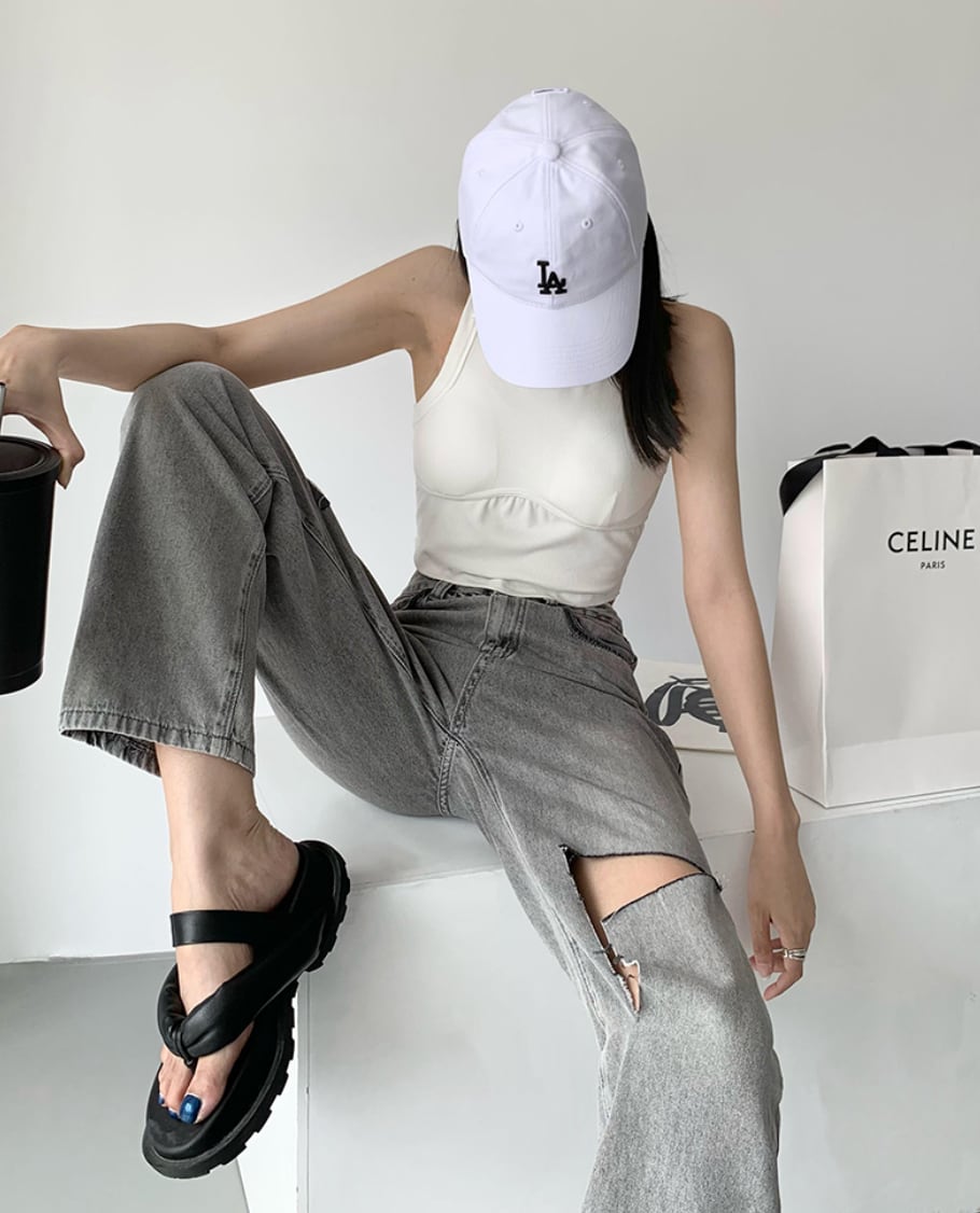 ハイダメージカットオープンデニムパンツ - select store mirror meハイダメージカットオープンデニムパンツ189324430mirror meselect store mirror me189324430S