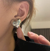 【動画あり】シルバーカラーハートキラキラピアス＆イヤーカフ - select store mirror me【動画あり】シルバーカラーハートキラキラピアス＆イヤーカフ194856209mirror meselect store mirror me194856209ピアス