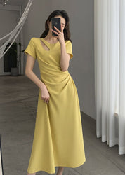 カットフロントイエローロングワンピース - select store mirror meカットフロントイエローロングワンピース198604483mirror meselect store mirror me198604483S