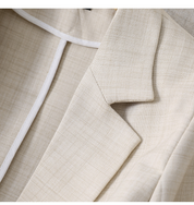 切り返し袖ストライプ美ラインジャケット　２色展開