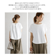 バックタックデザインシンプルトップス