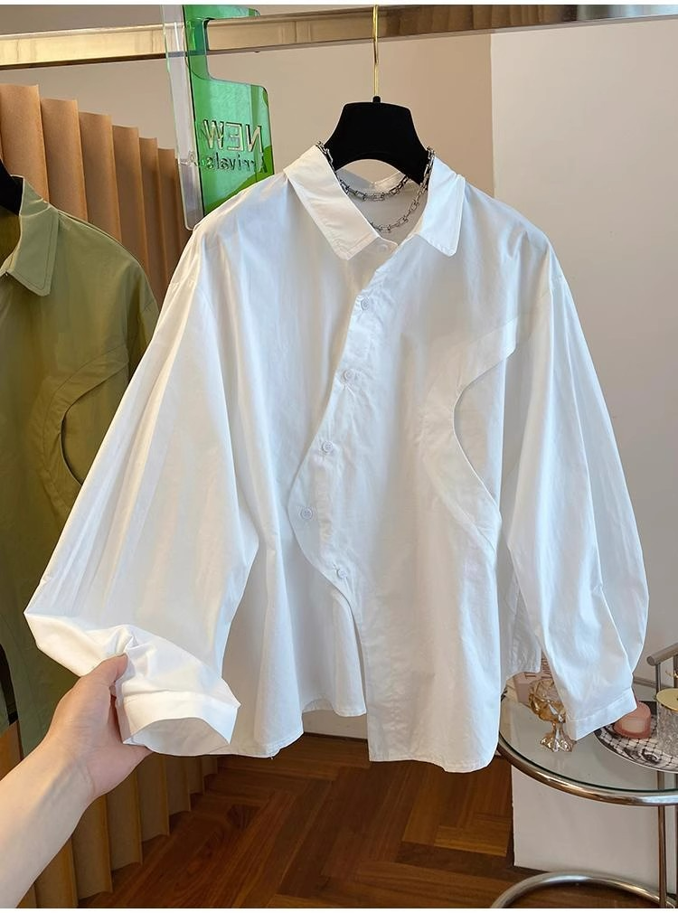 アシンメトリーカーブシャツ