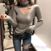 ＜ブラック１点即納＞ホルターVネックカットニットトップス　４色展開 - select store mirror me＜ブラック１点即納＞ホルターVネックカットニットトップス　４色展開194481685mirror meselect store mirror me194481685ホワイト