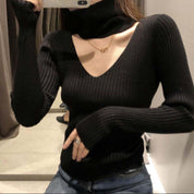 ＜ブラック１点即納＞ホルターVネックカットニットトップス　４色展開 - select store mirror me＜ブラック１点即納＞ホルターVネックカットニットトップス　４色展開194481685mirror meselect store mirror me194481685ホワイト