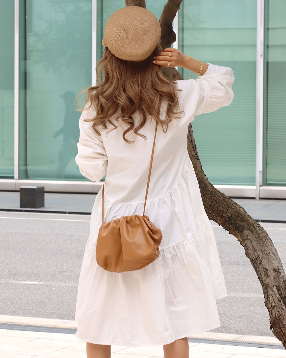 【動画あり】ティアードデザイン長袖シャツワンピース　２色展開 - select store mirror me【動画あり】ティアードデザイン長袖シャツワンピース　２色展開101002539mirror meselect store mirror me101002539ホワイト