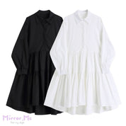 【動画あり】ティアードデザイン長袖シャツワンピース　２色展開 - select store mirror me【動画あり】ティアードデザイン長袖シャツワンピース　２色展開101002539mirror meselect store mirror me101002539ホワイト