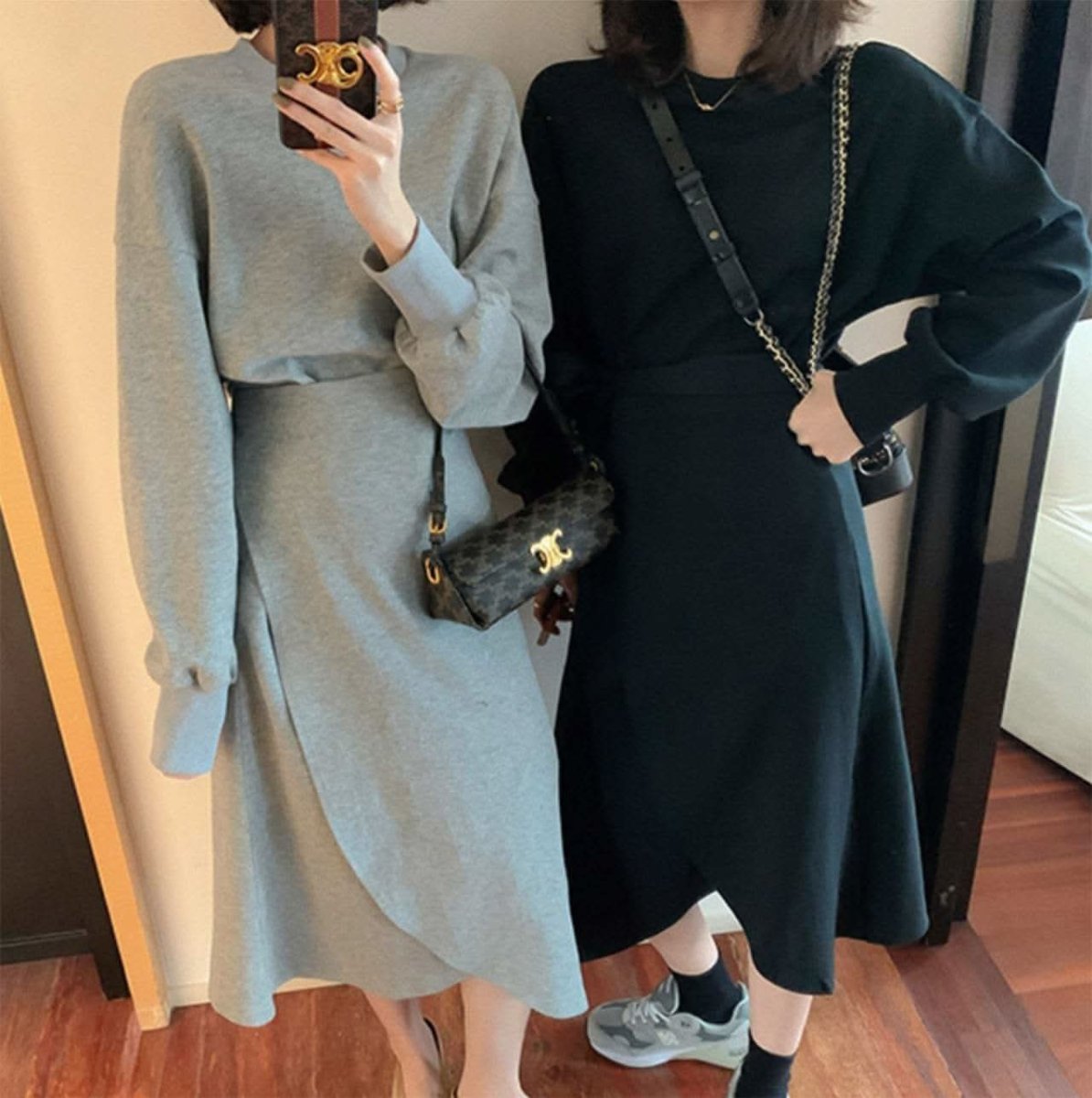 【動画あり】ウエストリボンラップデザインコットンワンピース　２色展開 - select store mirror me【動画あり】ウエストリボンラップデザインコットンワンピース　２色展開103567413mirror meselect store mirror me103567413グレー S